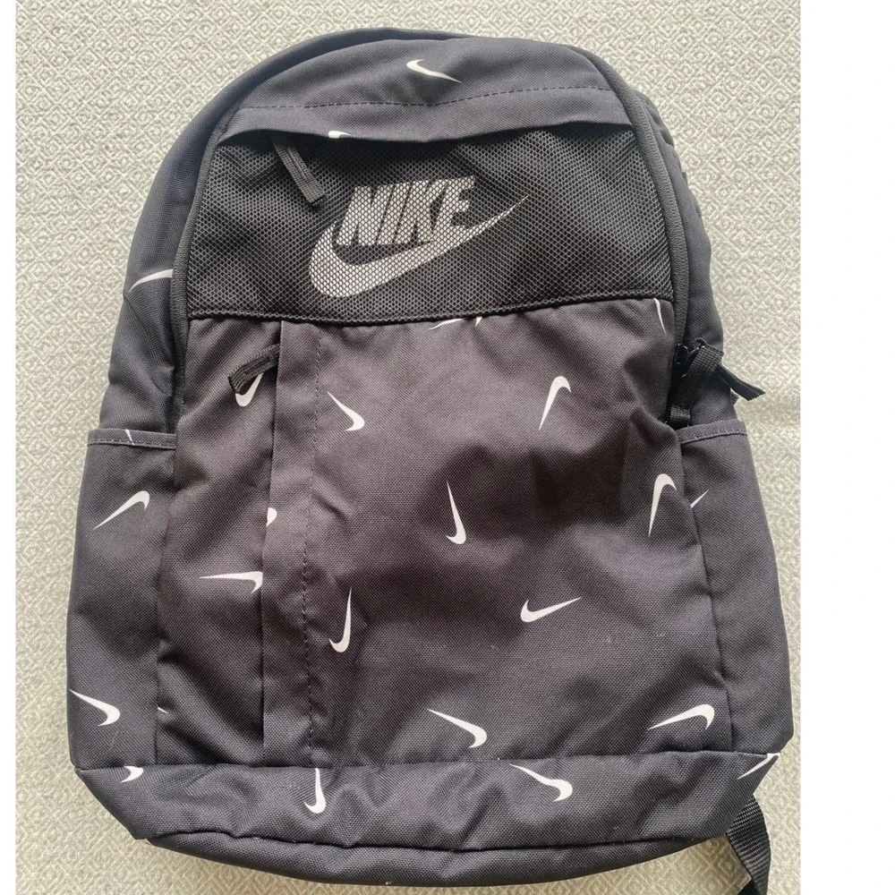 Nike Backpack Unisex Small Black Brasilia JDI Mini All Over Swoosh Logo Print